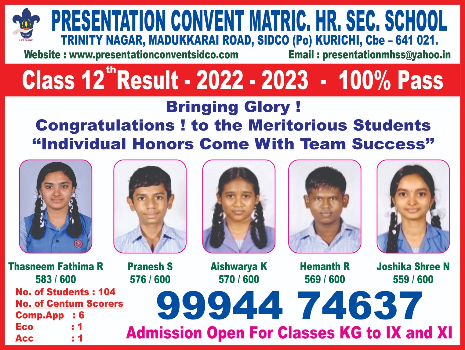 presentation convent school branches in india